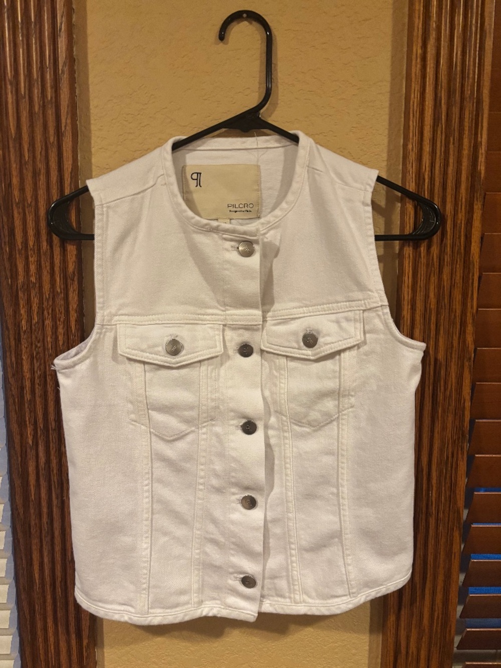 Pilcro White Denim Vest